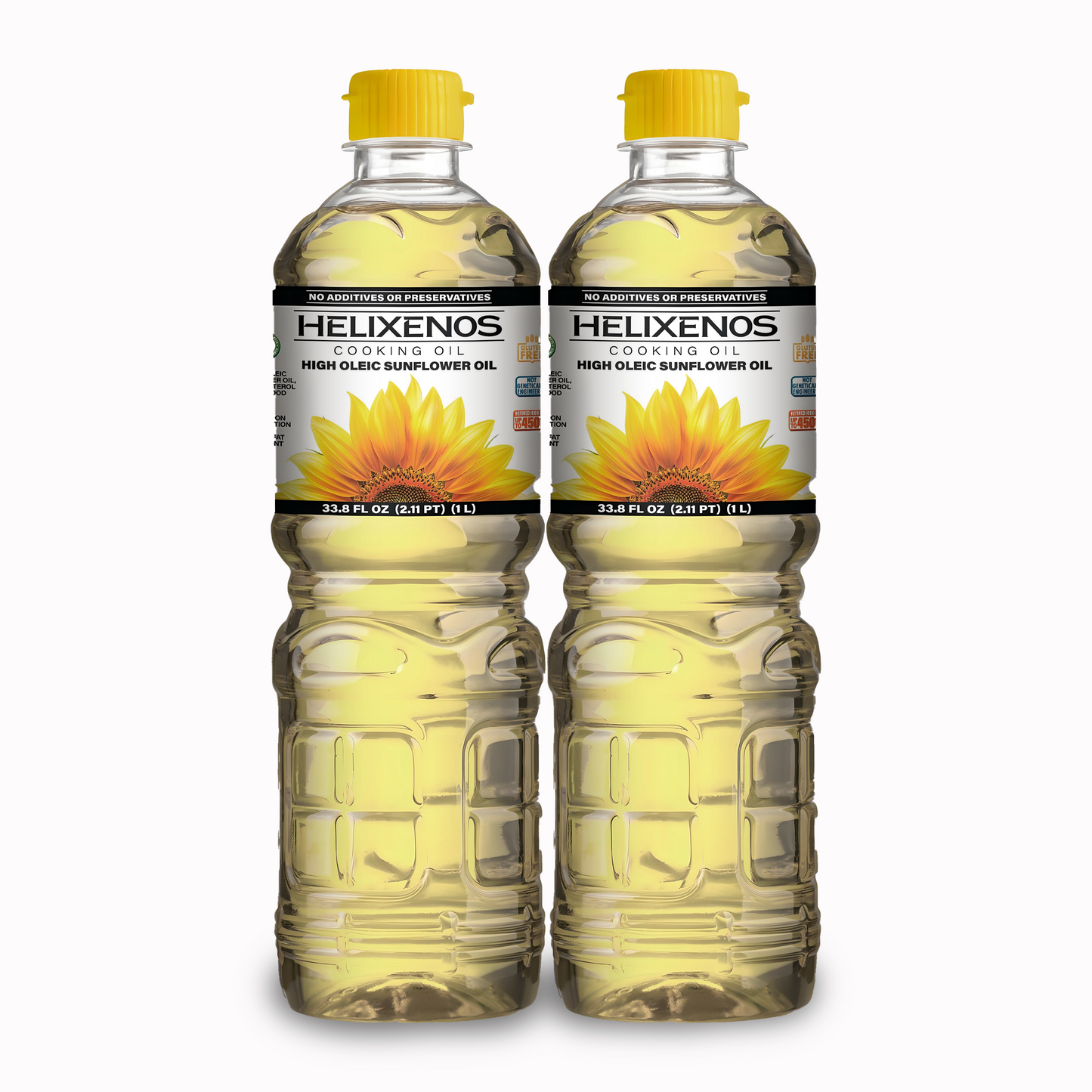 2 Pack Helixenos 100% High Oleic Sunflower Oil 1L