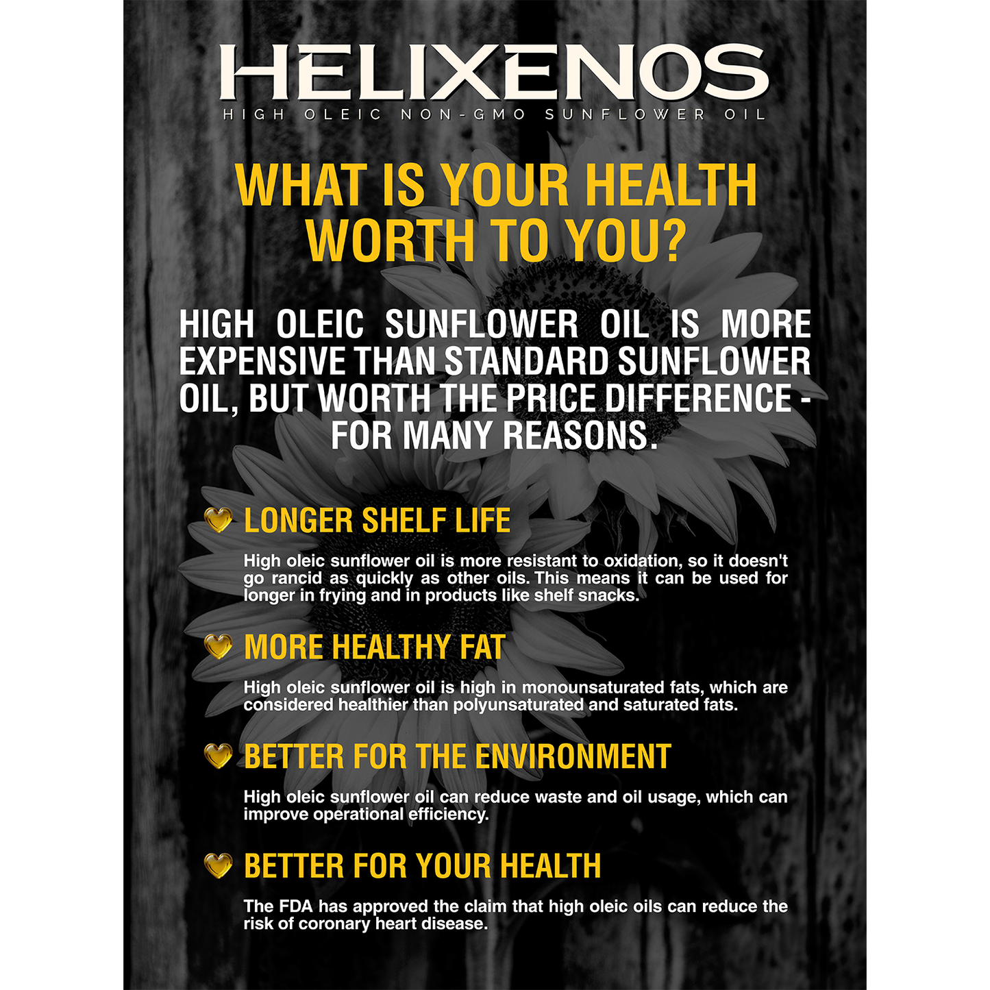 3 Pack Helixenos 100% High Oleic Sunflower Oil 5L